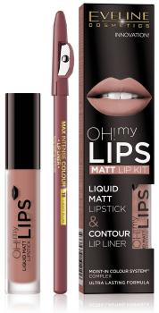 EVELINE OH! my Lips Liquid Matt Lipstick & Lip Liner, Lovely Rose